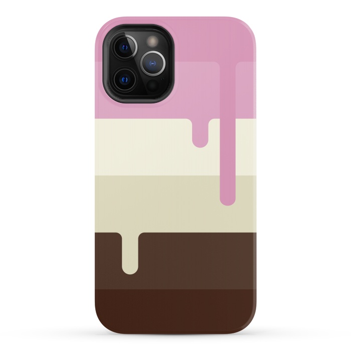 iPhone 12 Pro StrongFit Neapolitan Ice Cream by Dellán