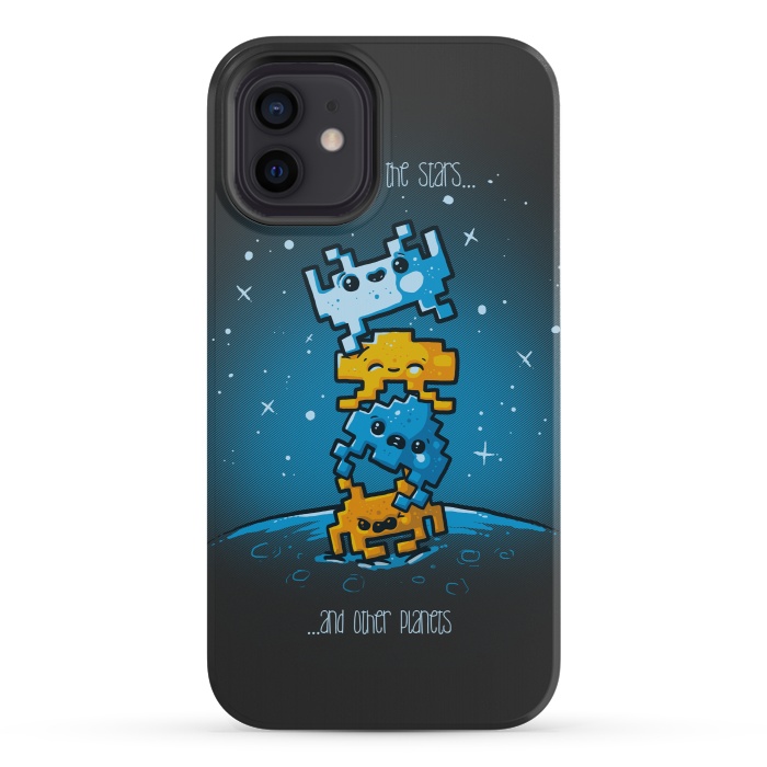 iPhone 12 mini StrongFit Cute Invaders by Q-Artwork
