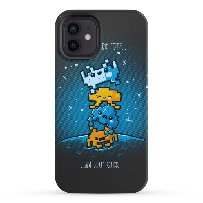 iPhone 12 StrongFit Cute Invaders by Q-Artwork