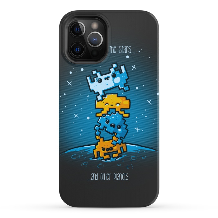 iPhone 12 Pro StrongFit Cute Invaders by Q-Artwork