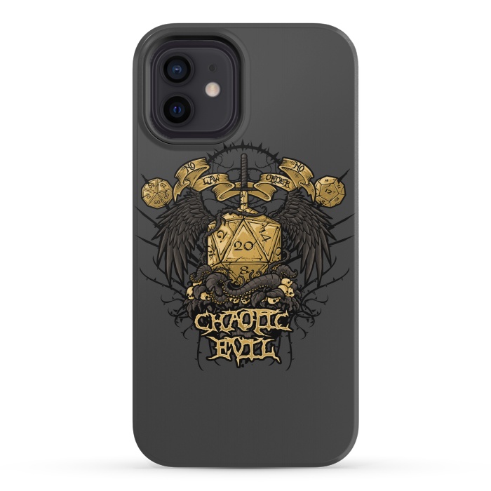 iPhone 12 mini StrongFit Chaotic Evil by Q-Artwork