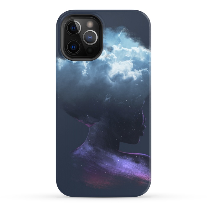iPhone 12 Pro StrongFit HEAD ON THE CLOUDS by Ilustrata