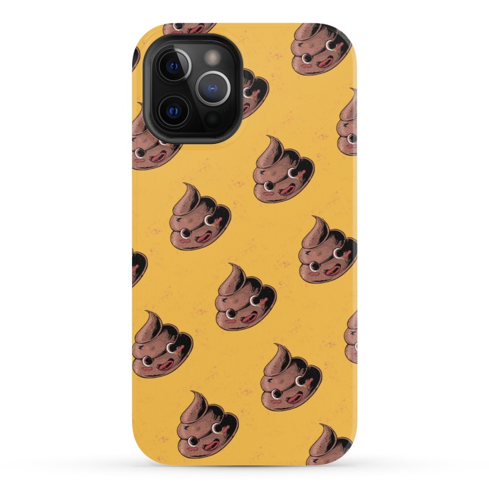 iPhone 12 Pro StrongFit Kawaii Poop by Ilustrata