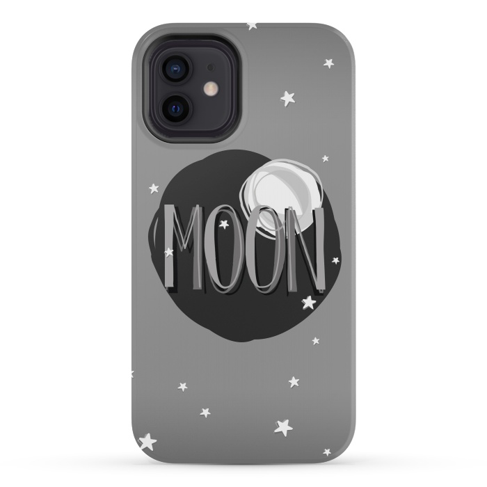iPhone 12 mini StrongFit Bright Moon & Stars by Dellán