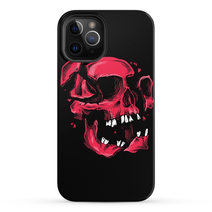 iPhone 12 Pro StrongFit broken skull by Lucas Dutra
