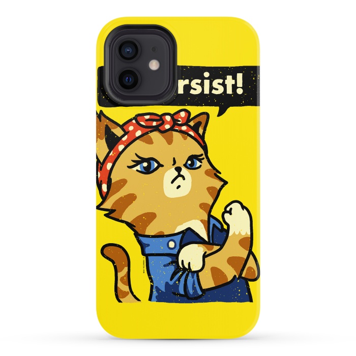 iPhone 12 StrongFit Purrrsist! by Vó Maria