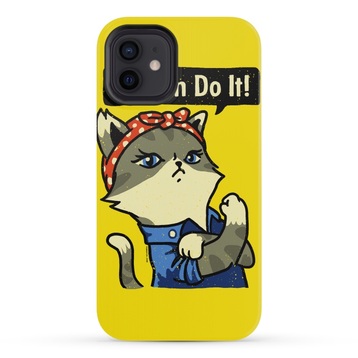 iPhone 12 mini StrongFit We Can Do It! Purrrsist! by Vó Maria