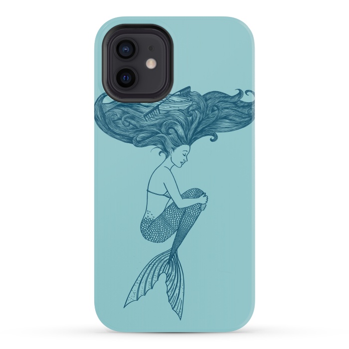 iPhone 12 mini StrongFit Mermaid by Coffee Man