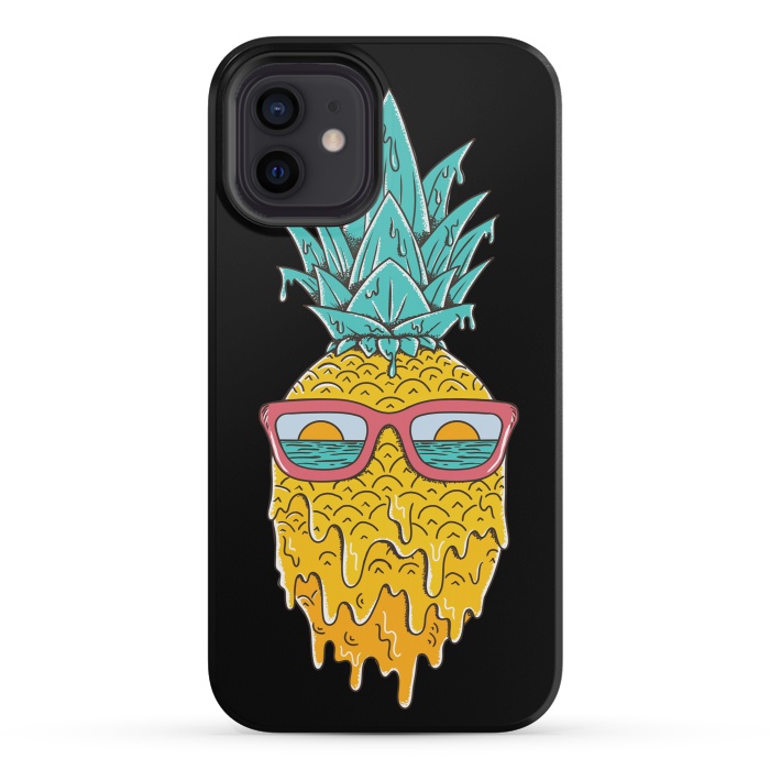 iPhone 12 mini StrongFit Pineapple Summer by Coffee Man