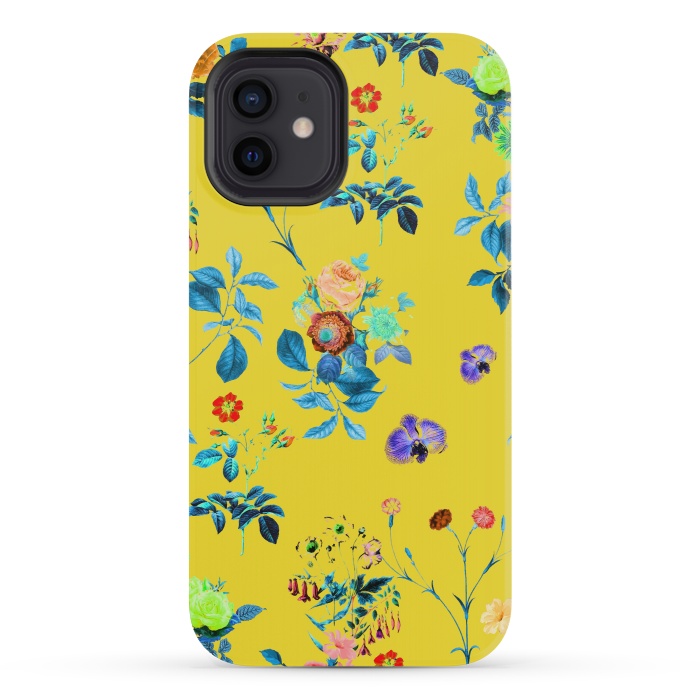 iPhone 12 mini StrongFit Floral Shower II by Uma Prabhakar Gokhale