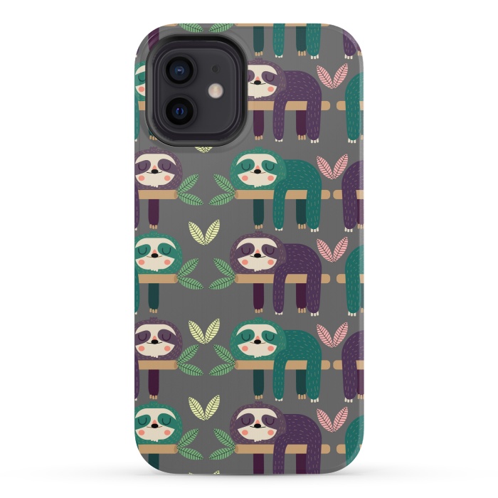 iPhone 12 StrongFit Sloths by Maria Jose Da Luz