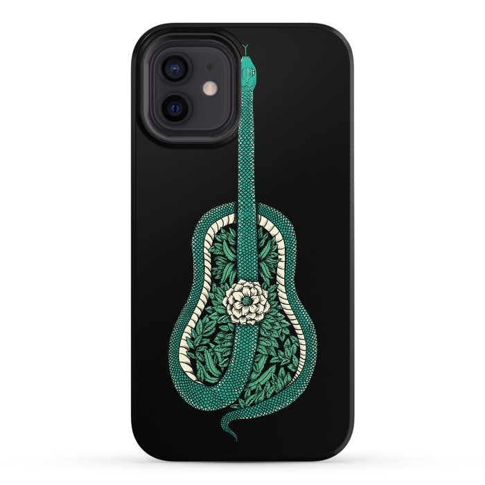 iPhone 12 StrongFit Snake Guitar by Coffee Man