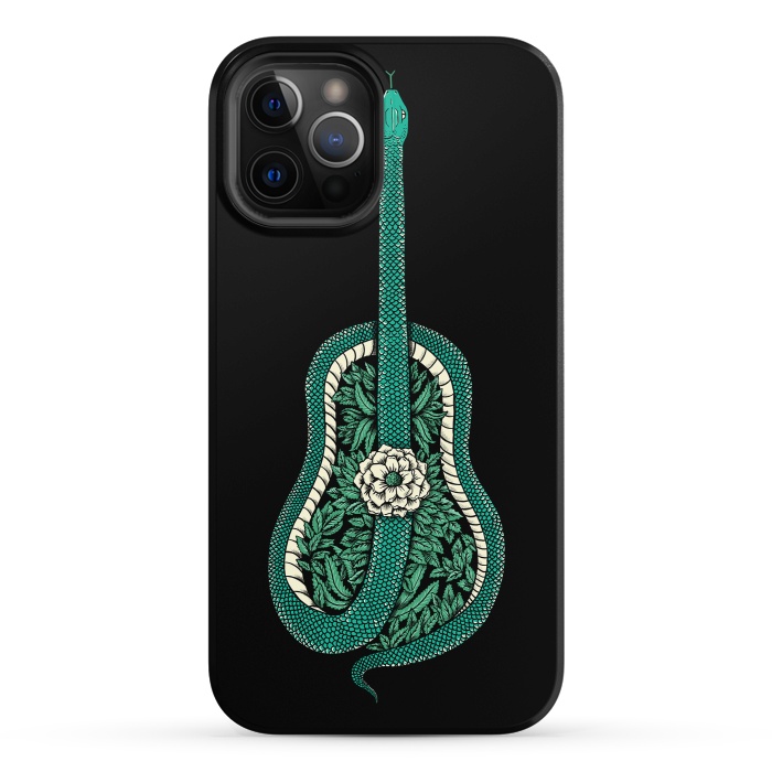 iPhone 12 Pro StrongFit Snake Guitar by Coffee Man