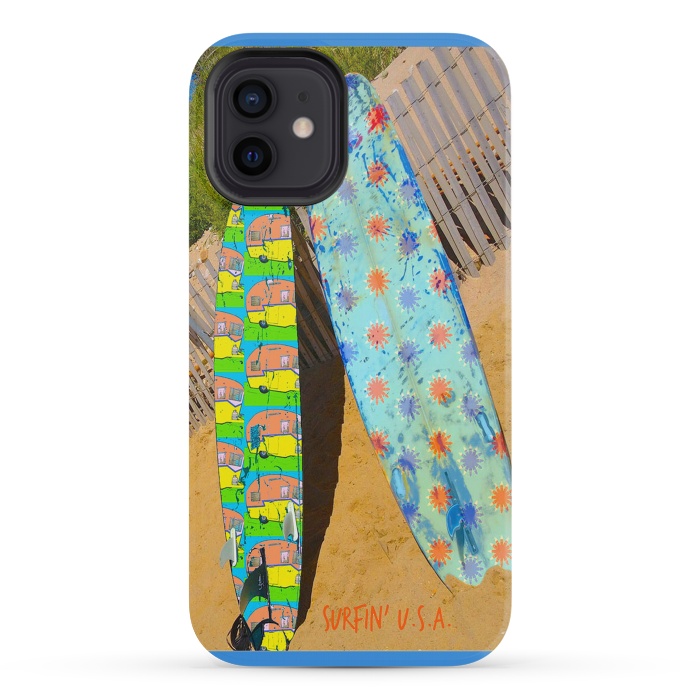 iPhone 12 mini StrongFit Surfin USA by Bettie * Blue