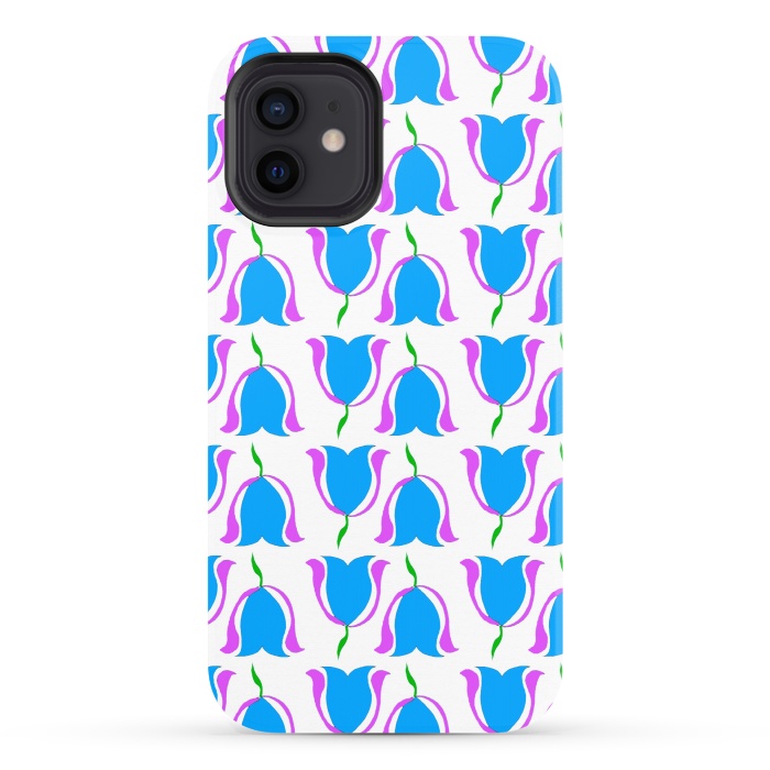 iPhone 12 StrongFit Tulip Love Blue by Bettie * Blue