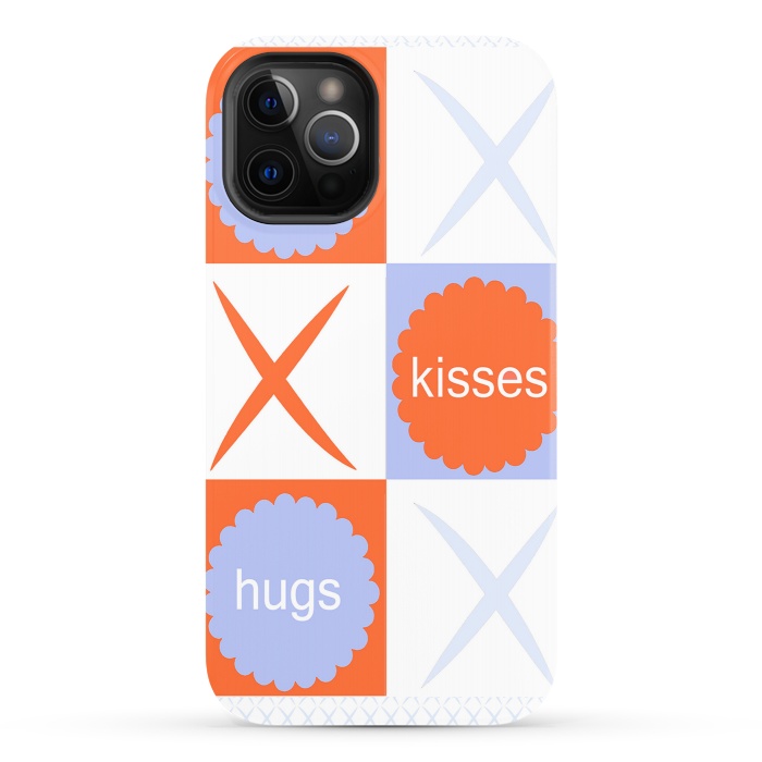iPhone 12 Pro StrongFit X's & O's -Orange/Lavender by Bettie * Blue