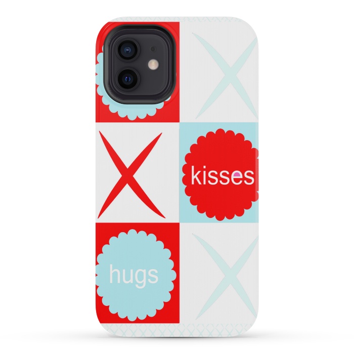 iPhone 12 mini StrongFit Hugs & Kissies by Bettie * Blue