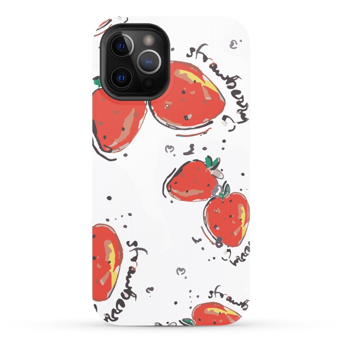 iPhone 12 Pro StrongFit Strawberry Crush by MUKTA LATA BARUA