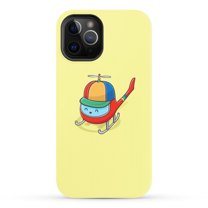 iPhone 12 Pro StrongFit Happy Copter by Xylo Riescent