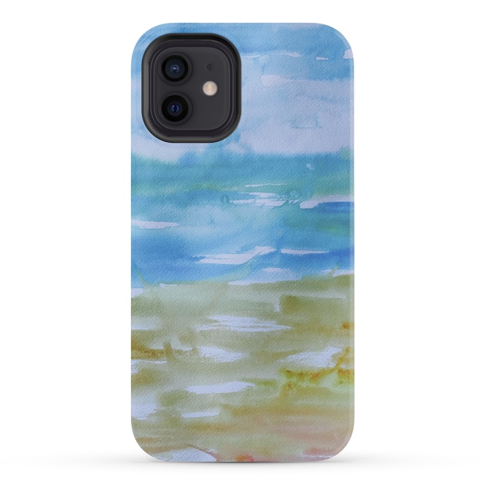 iPhone 12 mini StrongFit Miami Beach Watercolor #1 by ANoelleJay