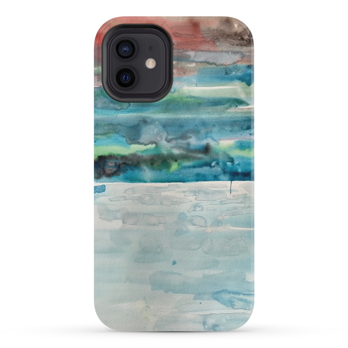 iPhone 12 mini StrongFit Miami Beach Watercolor #5 by ANoelleJay