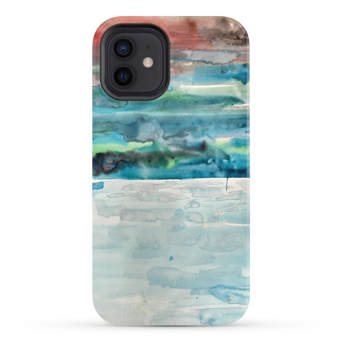iPhone 12 StrongFit Miami Beach Watercolor #5 by ANoelleJay