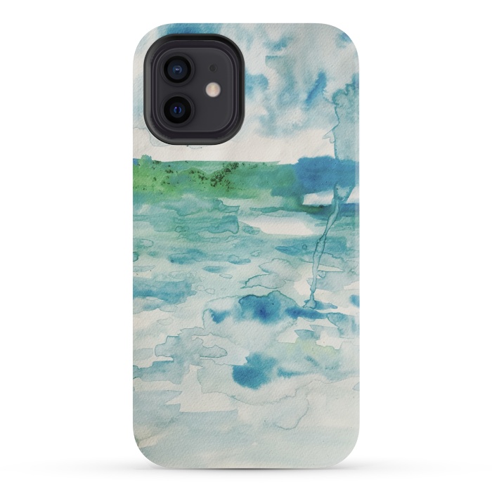 iPhone 12 mini StrongFit Miami Beach Watercolor #6 by ANoelleJay