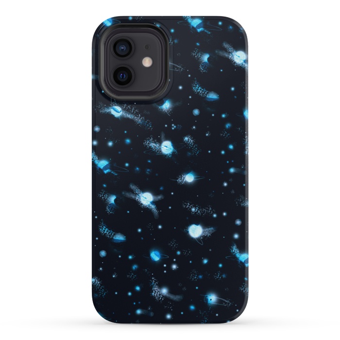 iPhone 12 mini StrongFit marble night sky by Laura Grant
