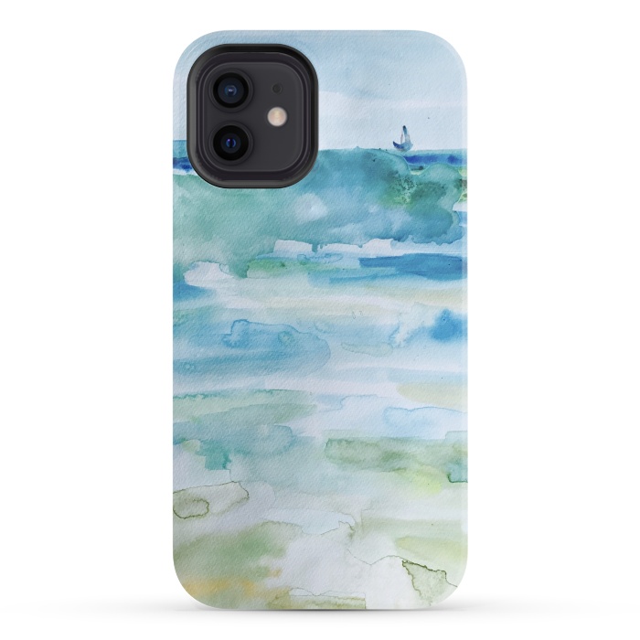iPhone 12 StrongFit Miami Beach Watercolor #7 by ANoelleJay