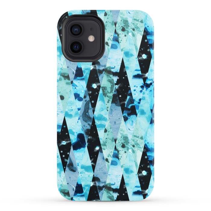 iPhone 12 StrongFit Marble diamonds by Laura Grant