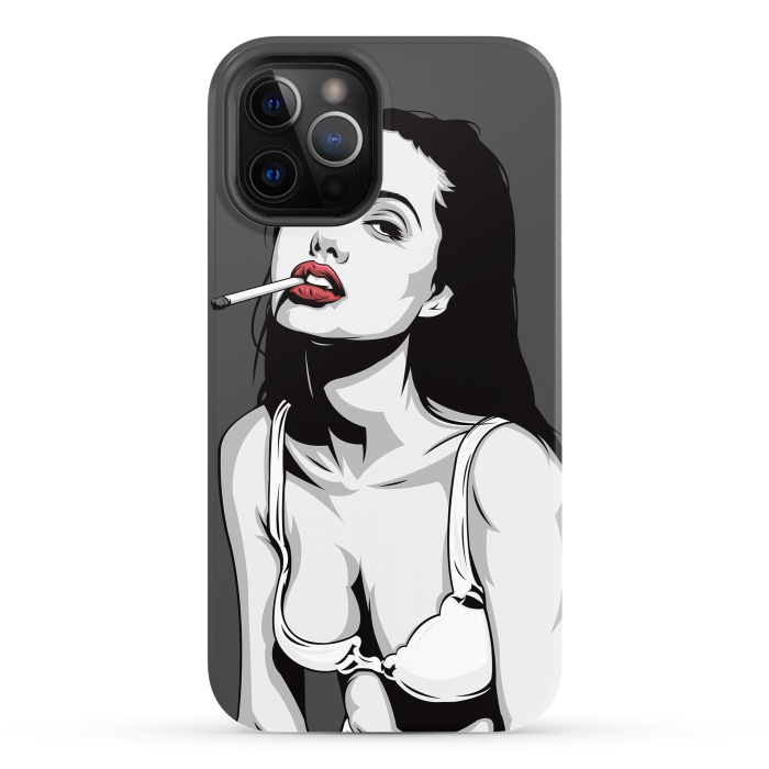 iPhone 12 Pro StrongFit Red lips by Roland Banrévi