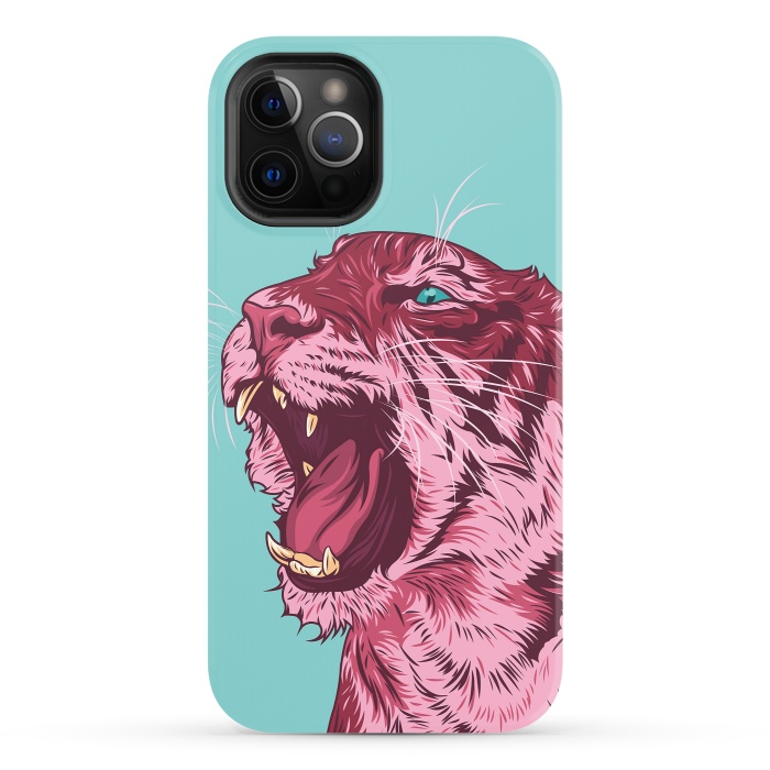 iPhone 12 Pro StrongFit Magenta tiger by Roland Banrévi