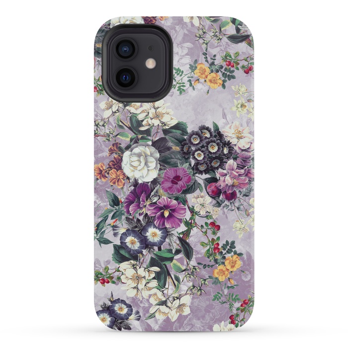 iPhone 12 mini StrongFit Floral Pattern by Riza Peker