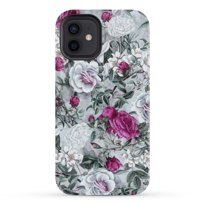 iPhone 12 mini StrongFit Floral Pattern V by Riza Peker