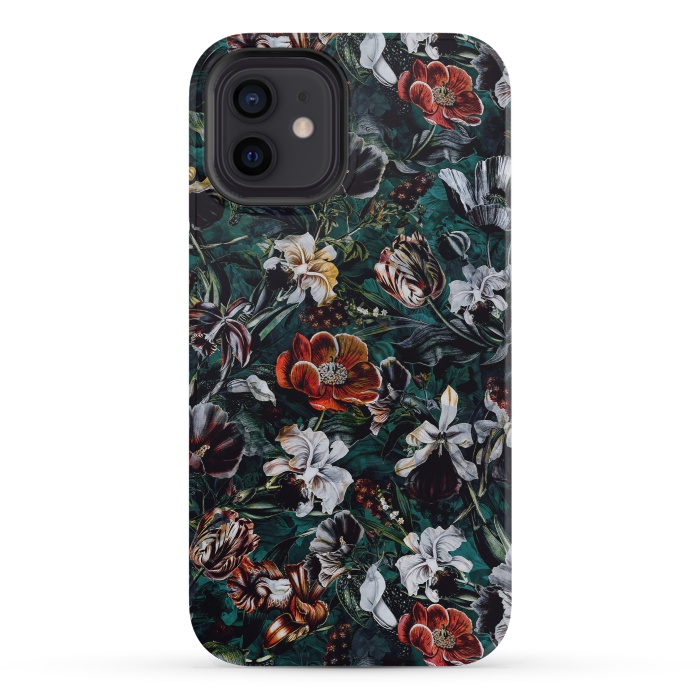 iPhone 12 mini StrongFit Floral Pattern VI by Riza Peker