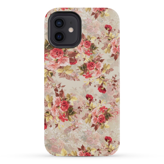 iPhone 12 mini StrongFit Floral Pattern X by Riza Peker