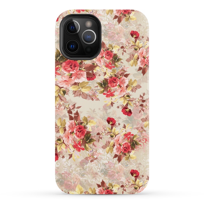 iPhone 12 Pro StrongFit Floral Pattern X by Riza Peker