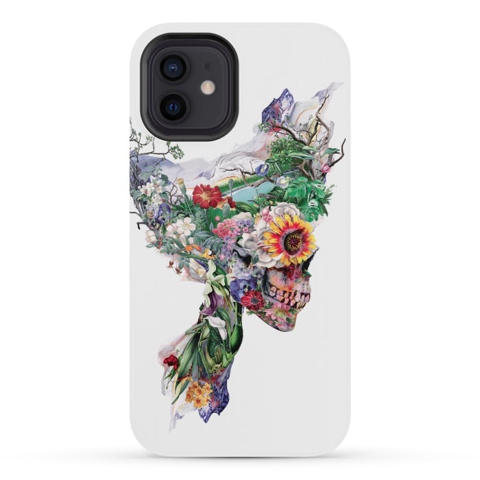 iPhone 12 mini StrongFit Nature Skull II by Riza Peker