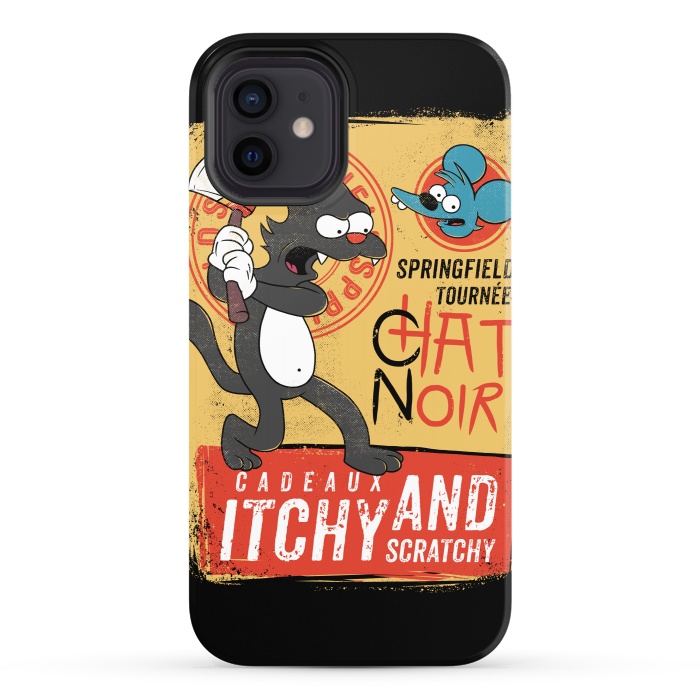 iPhone 12 StrongFit Chat Noir Simpsons by Ilustrata