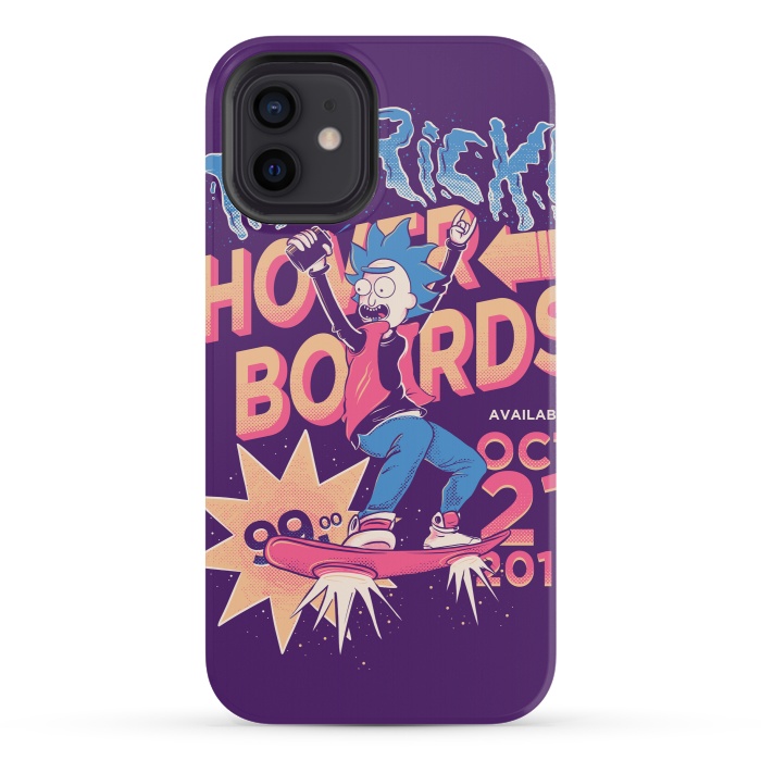 iPhone 12 mini StrongFit Tiny rick hoverboards by Ilustrata