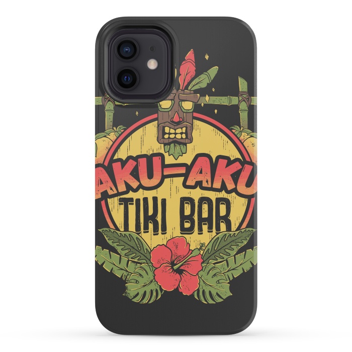 iPhone 12 mini StrongFit Aku Aku - Tiki Bar by Ilustrata