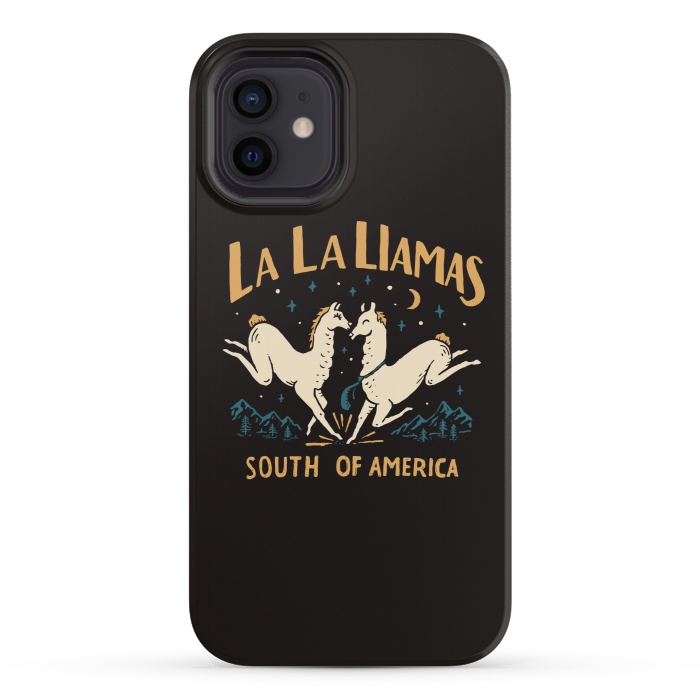 iPhone 12 mini StrongFit La La Llamas by Tatak Waskitho