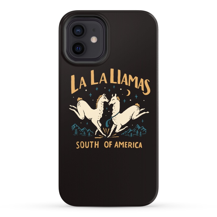 iPhone 12 StrongFit La La Llamas by Tatak Waskitho