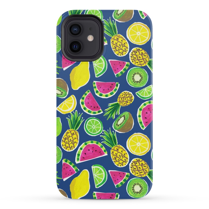 iPhone 12 mini StrongFit painted fruit salad by Laura Grant