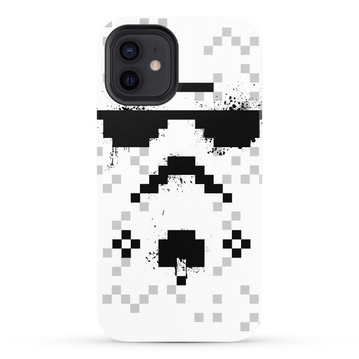 iPhone 12 StrongFit 8-bit Trooper - Black by Sitchko