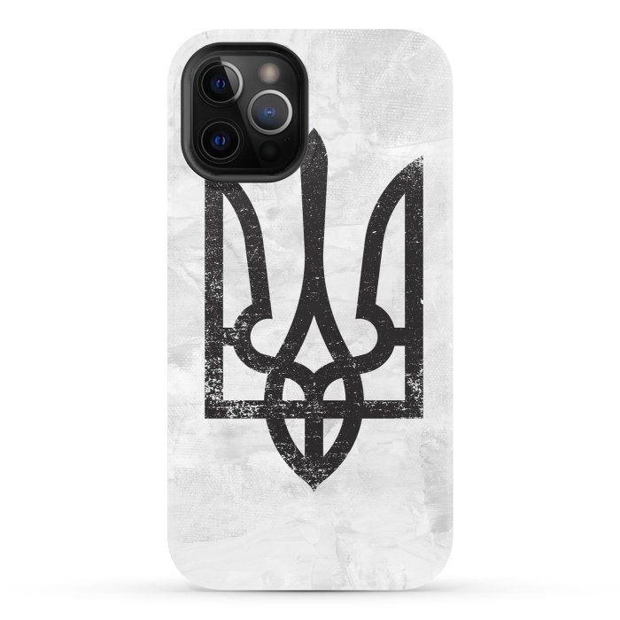 iPhone 12 Pro StrongFit Ukraine White Grunge by Sitchko