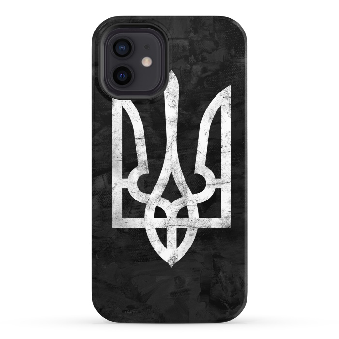 iPhone 12 StrongFit Ukraine Black Grunge by Sitchko