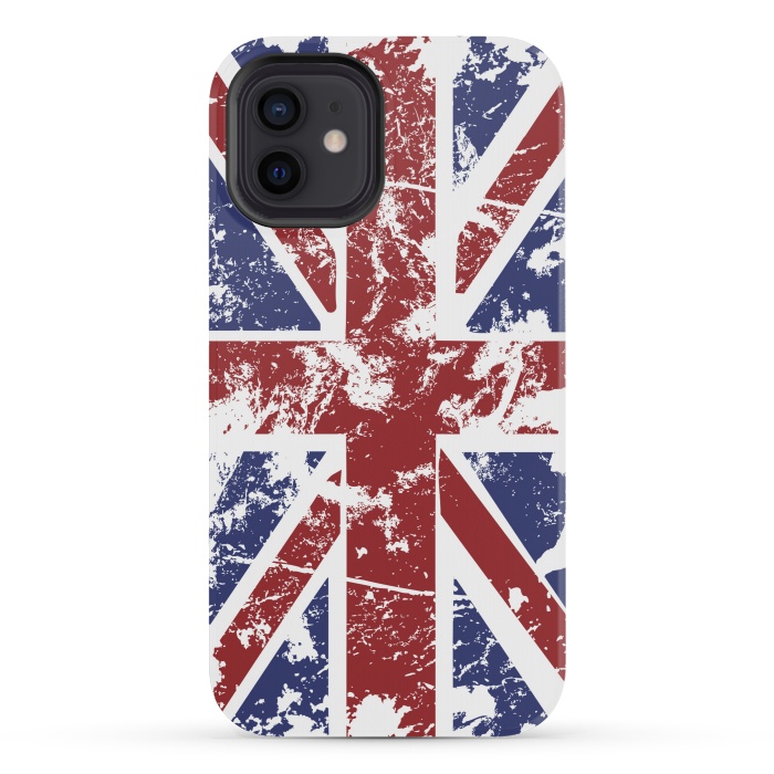 iPhone 12 mini StrongFit Grunge UK Flag  by Sitchko