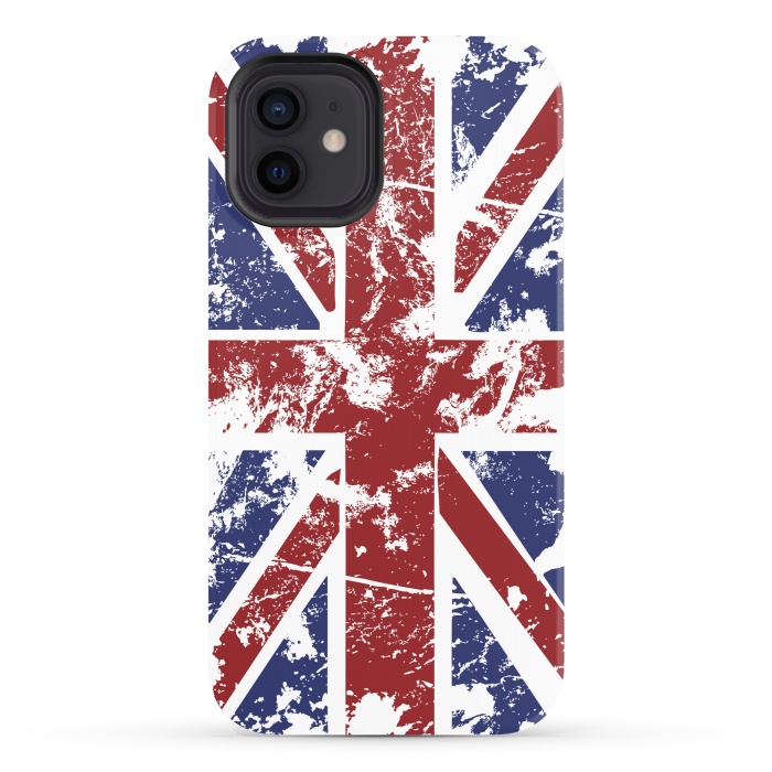 iPhone 12 StrongFit Grunge UK Flag  by Sitchko