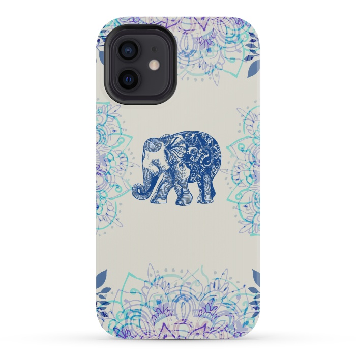 iPhone 12 mini StrongFit Pretty Little Elephant  by Rose Halsey